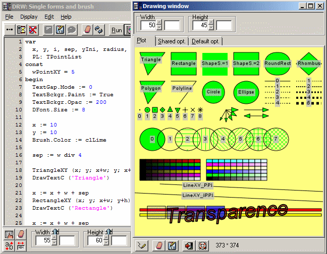 Draw example